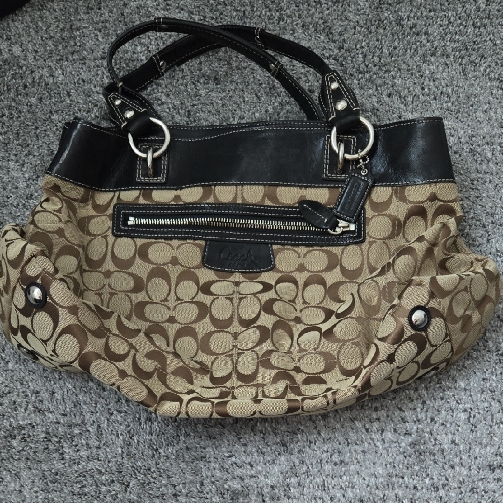 COACH Brown and Black Designer Women's Bag